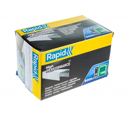 RAPID тип 140 (G / 11 / 57), 12 мм, 5000 шт., супертвердые, профессиональные, плоские скобы 11912311 RAPID тип 140 (G / 11 / 57), 12 мм, 5000 шт., супертвердые, профессиональные, плоские скобы 11912311