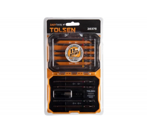Набор вставок (бит) 1/4", PH, PZ, Hex, Torx, Slotted, 11 предметов TOLSEN TT20375 Набор вставок (бит) 1/4", PH, PZ, Hex, Torx, Slotted, 11 предметов TOLSEN TT20375