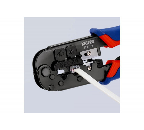 Пресс-клещи для штекеров KNIPEX RJ (Western), 2 гнезда, RJ 11/12, RJ 45, 190 мм, KN-975110SB Пресс-клещи для штекеров KNIPEX RJ (Western), 2 гнезда, RJ 11/12, RJ 45, 190 мм, KN-975110SB