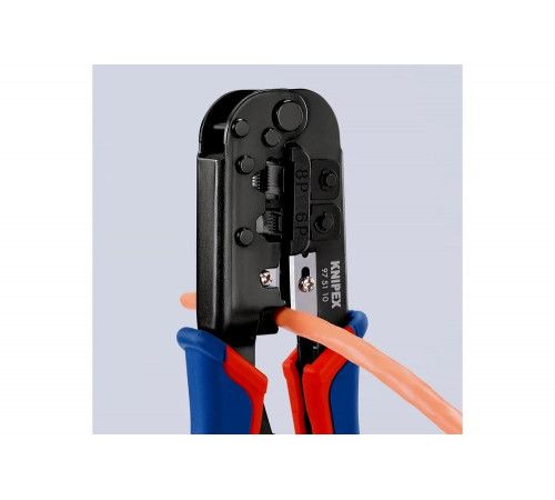 Пресс-клещи для штекеров KNIPEX RJ (Western), 2 гнезда, RJ 11/12, RJ 45, 190 мм, KN-975110SB Пресс-клещи для штекеров KNIPEX RJ (Western), 2 гнезда, RJ 11/12, RJ 45, 190 мм, KN-975110SB