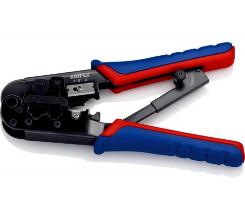 Пресс-клещи для штекеров KNIPEX RJ (Western), 2 гнезда, RJ 11/12, RJ 45, 190 мм, KN-975110SB Пресс-клещи для штекеров KNIPEX RJ (Western), 2 гнезда, RJ 11/12, RJ 45, 190 мм, KN-975110SB