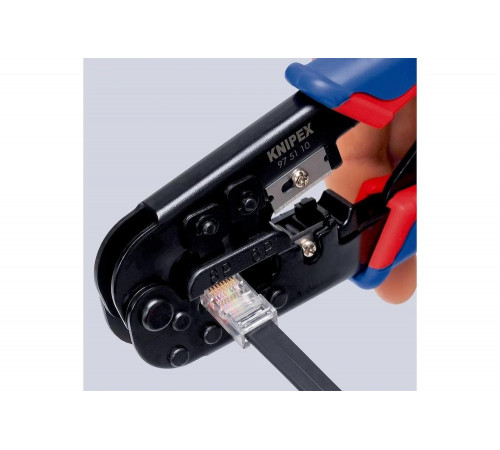 Пресс-клещи для штекеров KNIPEX RJ (Western), 2 гнезда, RJ 11/12, RJ 45, 190 мм, KN-975110SB Пресс-клещи для штекеров KNIPEX RJ (Western), 2 гнезда, RJ 11/12, RJ 45, 190 мм, KN-975110SB
