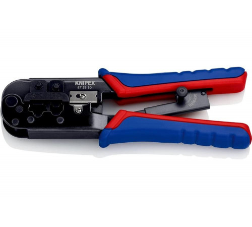 Пресс-клещи для штекеров KNIPEX RJ (Western), 2 гнезда, RJ 11/12, RJ 45, 190 мм, KN-975110SB Пресс-клещи для штекеров KNIPEX RJ (Western), 2 гнезда, RJ 11/12, RJ 45, 190 мм, KN-975110SB