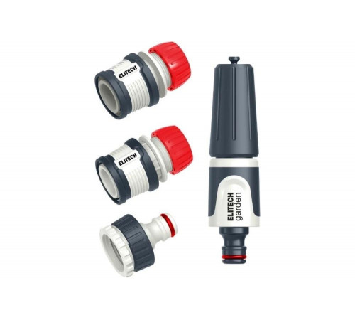 Комплект для полива Elitech HF 006 Garden 4 предмета: насадка д/шланга, 1/2"соед.,1/2"соед.с акваст 206030 Комплект для полива Elitech HF 006 Garden 4 предмета: насадка д/шланга, 1/2"соед.,1/2"соед.с акваст 206030