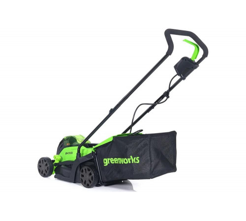 Газонокосилка аккумуляторная GreenWorks 24V, 33 см, бесщеточная, с 1хАКБ 4Ач c USB и ЗУ 2516107USB4 Газонокосилка аккумуляторная GreenWorks 24V, 33 см, бесщеточная, с 1хАКБ 4Ач c USB и ЗУ 2516107USB4