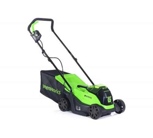 Газонокосилка аккумуляторная GreenWorks 24V, 33 см, бесщеточная, с 1хАКБ 4Ач c USB и ЗУ 2516107USB4 Газонокосилка аккумуляторная GreenWorks 24V, 33 см, бесщеточная, с 1хАКБ 4Ач c USB и ЗУ 2516107USB4