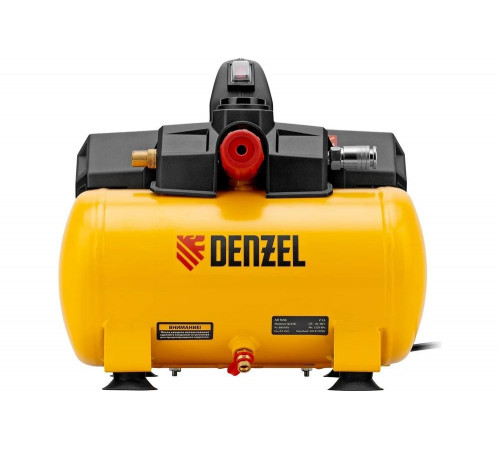 Компрессор Denzel dls750/6 безмасляный малошумный 750 вт, 140 л/мин, ресивер 6 л 58019 Компрессор Denzel dls750/6 безмасляный малошумный 750 вт, 140 л/мин, ресивер 6 л 58019
