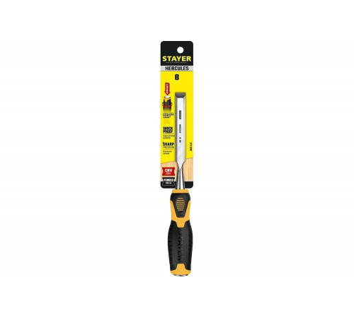 STAYER 8 мм, с двухкомпонентной ручкой, стамеска 18205-08_z01 Professional STAYER 8 мм, с двухкомпонентной ручкой, стамеска 18205-08_z01 Professional