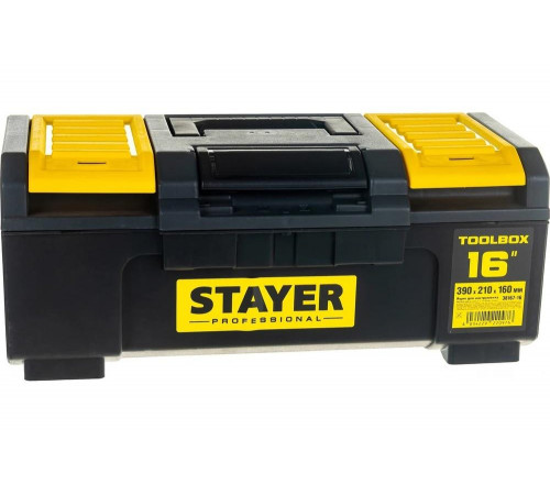 STAYER 390 х 210 х 160, пластиковый, ящик для инструмента TOOLBOX-16 38167-16 Professional