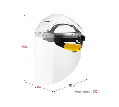 KRAFTOOL 220 х 385 мм, защитный лицевой щиток с экраном из поликарбоната SPECTRA 110811 KRAFTOOL 220 х 385 мм, защитный лицевой щиток с экраном из поликарбоната SPECTRA 110811