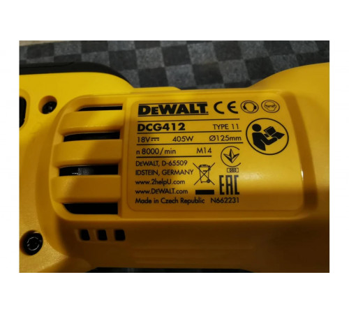 Углошлифовальная машина DEWALT DCG412N