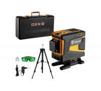 Лазерный самовыравнивающийся уровень DEKO DKLL12PG1 360/3 SET 2 PREMIUM со штативом 1 м 065-0235-1