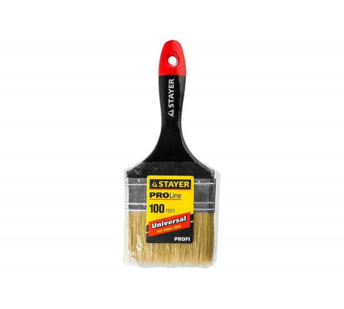 STAYER 100 мм, 4", щетина натуральная светлая, кисть плоская UNIVERSAL-PROFI 0104-100 STAYER 100 мм, 4", щетина натуральная светлая, кисть плоская UNIVERSAL-PROFI 0104-100