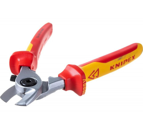 Кабелерез KNIPEX VDE, пружина, рез: кабель 15 мм, 50 мм, AWG 10, L-165 мм KN-9526165SB Кабелерез KNIPEX VDE, пружина, рез: кабель 15 мм, 50 мм, AWG 10, L-165 мм KN-9526165SB