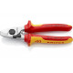 Кабелерез KNIPEX VDE, пружина, рез: кабель 15 мм, 50 мм, AWG 10, L-165 мм KN-9526165SB