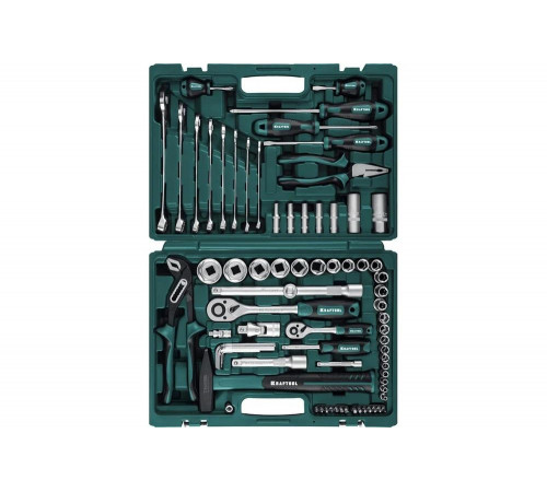 Универсальный набор инструмента KRAFTOOL Extrem-76 76 предм., (1/2"+3/8"+1/4") 27889-H76
