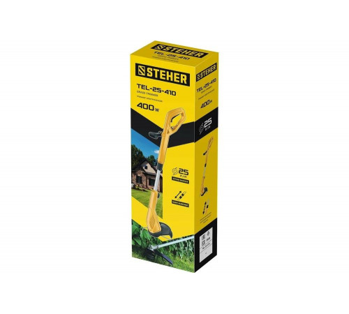 STEHER 400 Вт, ш/с 25 см, триммер сетевой TEL-25-410 STEHER 400 Вт, ш/с 25 см, триммер сетевой TEL-25-410