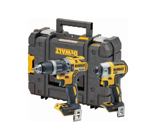 Набор электроинструмента Dewalt DCK266NT, 18 В: ударная дрель-шуруповерт DCD796 и ударный шуруповерт DCF887, без АКБ и ЗУ, в кейсе TSTAK, DCK266NT-XJ