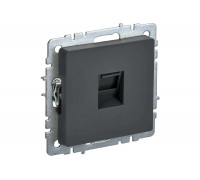 Компьютерная розетка rj45 IEK Brite рк10-брг категория 5e, графит BR-K10-1-K53