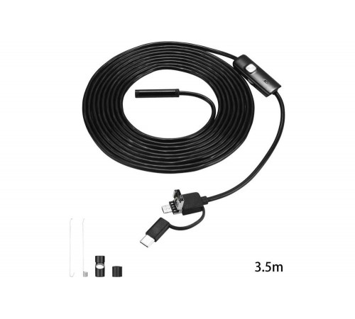 Водонепроницаемый эндоскоп DEKO WEC-3.5 3.5м, Micro USB, USB, Type-C 065-0155 Водонепроницаемый эндоскоп DEKO WEC-3.5 3.5м, Micro USB, USB, Type-C 065-0155