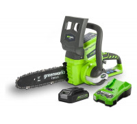 Аккумуляторная цепная пила GreenWorks G24CS25K2 24 В, 2 А*ч 2000007VA