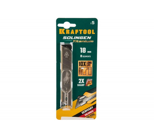 KRAFTOOL 18 мм, 5 шт, лезвия сегментированные TiN SGT-18 09605-TIN-18-S5_z02 KRAFTOOL 18 мм, 5 шт, лезвия сегментированные TiN SGT-18 09605-TIN-18-S5_z02