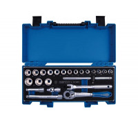 Набор торцевых головок с принадлежностями 3/8" KING TONY двенадцатигранные, 6-24 мм, 23 предмета 3023MRV11