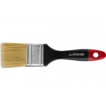 Плоская кисть STAYER Professional Universal светлая натуральная щетина, деревянная ручка, 50мм, 2" 0104-050