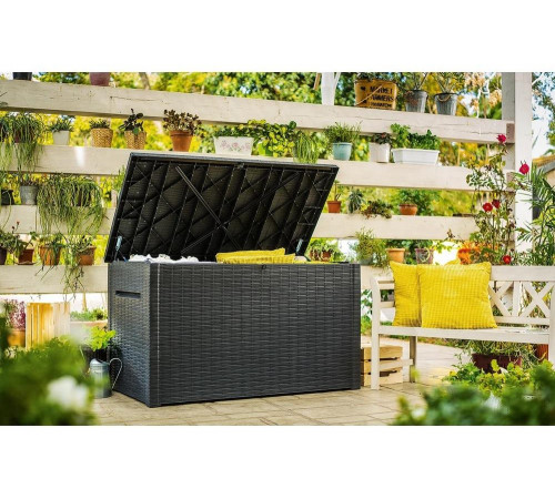 Сундук Keter JAVA BOX 850 L (rattan) графит 236041