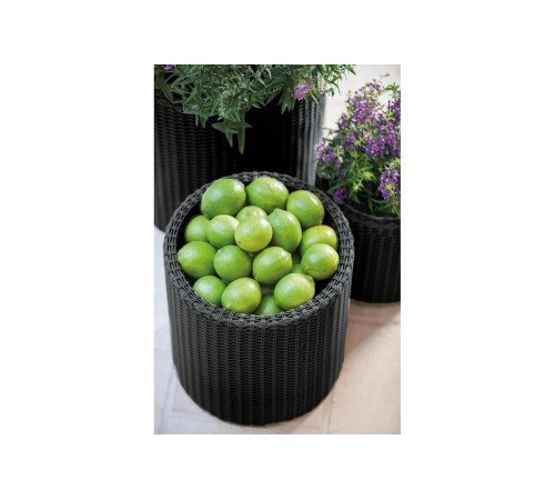 Комплект кашпо Keter CYLINDER PLANTERS S+M+L, графит 230217