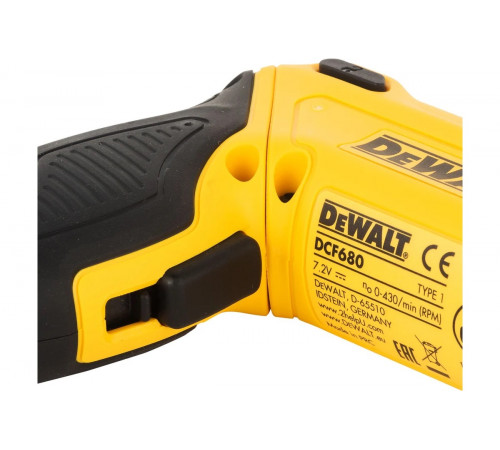 Аккумуляторная отвертка Dewalt DCF680G2, 7.2 В, 430 об/мин, с 2 АКБ 1 Ач и ЗУ, в сумке DCF680G2-QW