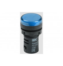 Лампа IEK AD22DS LED матрица, d=22мм, синий, 230В BLS10-ADDS-230-K07