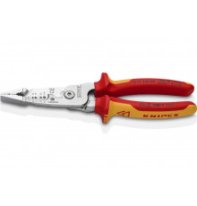 Инструмент для зачистки гармонизированных европейских кабелей KNIPEX из закаленной стали, хром, двухкомпонентные диэлектрические ручки KN-1376200ME