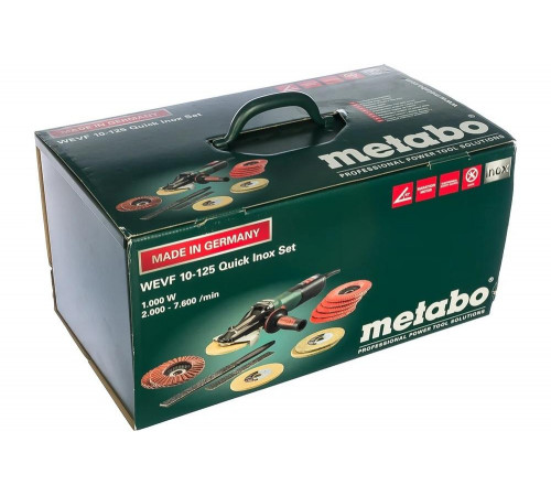 УШМ (болгарка) METABO WEVF 10-125 Quick Inox Set (613080500) УШМ (болгарка) METABO WEVF 10-125 Quick Inox Set (613080500)