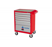 Инструментальная тележка МАСТАК ОПТИМА 5 полок и отсек, красная 522-05581MR