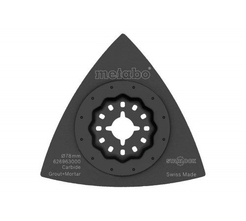 Пластина шлифовальная треугольная (78 мм; HM; зернистость 30; Starlock) Metabo 626963000 Пластина шлифовальная треугольная (78 мм; HM; зернистость 30; Starlock) Metabo 626963000