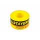 STAYER толщина 0,075 мм, плотность 0,16 г/см3, ширина 12 мм, фум лента 12360-12-016