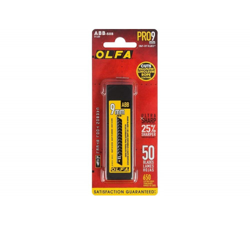 Сегментированные лезвия OLFA Excel Black 9х80х0.38 мм 50 шт. OL-ABB-50B Сегментированные лезвия OLFA Excel Black 9х80х0.38 мм 50 шт. OL-ABB-50B