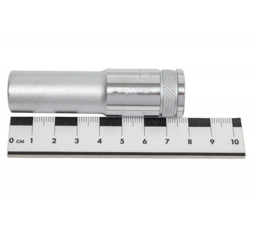 KRAFTOOL 1/2", 13 мм, Cr-V сталь, хромированная, торцовая головка удлиненная 27807-13_z01