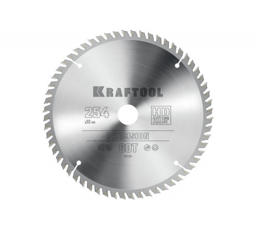 Диск пильный по дереву KRAFTOOL Precission 254x30 мм, 60Т 36952-254-30 Диск пильный по дереву KRAFTOOL Precission 254x30 мм, 60Т 36952-254-30