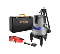Лазерный самовыравнивающийся уровень DEKO в кейсе DKLL02RB PRO SET 2 PREMIUM со штативом 1 м (2 линии, красный луч) 065-0102-1