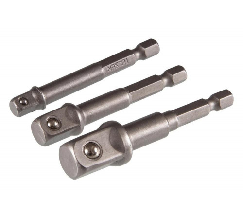Набор переходников 1/4"DR, 3/8"DR, 1/2"DR, 3 предмета TOLSEN TT77864 Набор переходников 1/4"DR, 3/8"DR, 1/2"DR, 3 предмета TOLSEN TT77864