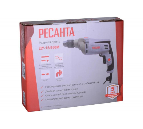 Дрель ударная Ресанта ДУ-15/950М