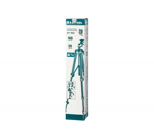 KRAFTOOL штатив элевационный, 59-160 см, 1/4", ST-160 34714 KRAFTOOL штатив элевационный, 59-160 см, 1/4", ST-160 34714