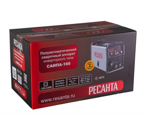 Сварочный полуавтомат Ресанта САИПА-160 MIG/MAG 65/134 Сварочный полуавтомат Ресанта САИПА-160 MIG/MAG 65/134