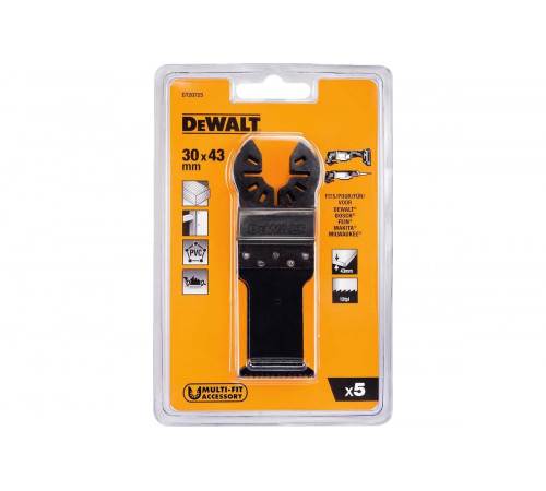 Полотно пильное погружное 30x43 мм, 5 шт. DEWALT DT20725