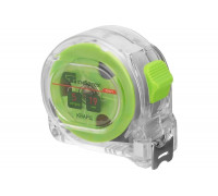 Рулетка СИБРТЕХ Кварц прозрачный корпус, амортизатор, 3 м, 16 мм 32520