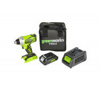 Ударный аккумуляторный шуруповерт GreenWorks 24V 3802307