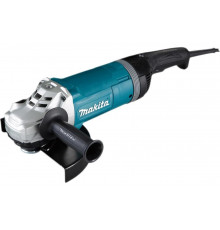 Угловая шлифовальная машина Makita 230 мм, 2700 Вт, 6600 об/мин, плавный пуск, антивиб. рук., антирестарт, расцепляющая муфта, тормоз двигателя, 6.5 кг GA9080X1
