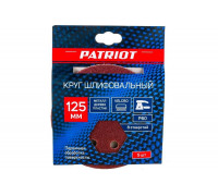 Круг шлифовальный на липучке (5 шт; 125 мм; Р60) PATRIOT 820010101